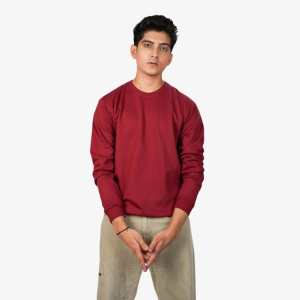 Men’s Plain Maroon Sweatshirt