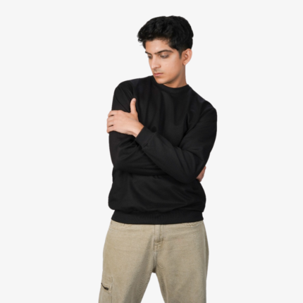 Men’s Plain Black Sweatshirt