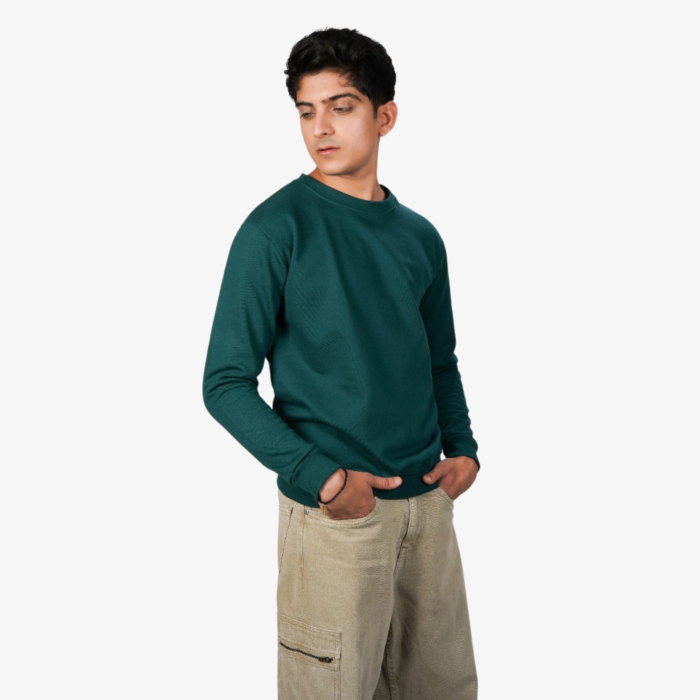 Men’s Plain Green Sweatshirt